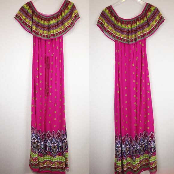 Flying Tomato | Off The Shoulder Maxi Dress Sz S - Picture 2 of 5